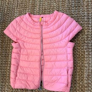 Cotes of London Pink Quilted Short-Sleeve Puffer Vest SZ Med NWOT
